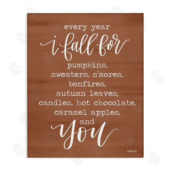 stupell industries Imperfect Dust | Cozy Romantic Autumn Quote Brown Seasonal Calligraphy Wall Art
