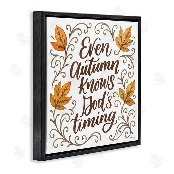 Stupell Industries Imperfect Dust | Even Autumn Knows God's Timing Wall Art