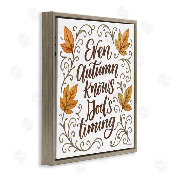 Stupell Industries Imperfect Dust | Even Autumn Knows God's Timing Wall Art