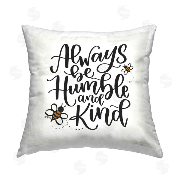 stupell industries Imperfect Dust | Humble & Kind Bees Printed Throw Pillow