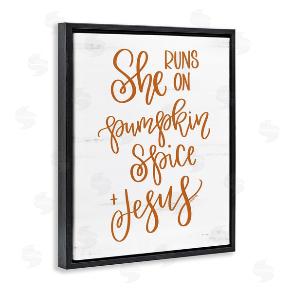 Stupell Industries Imperfect Dust | Pumpkin Spice & Jesus Endearing Fall Typography Script Wall Art