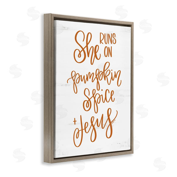 Stupell Industries Imperfect Dust | Pumpkin Spice & Jesus Endearing Fall Typography Script Wall Art