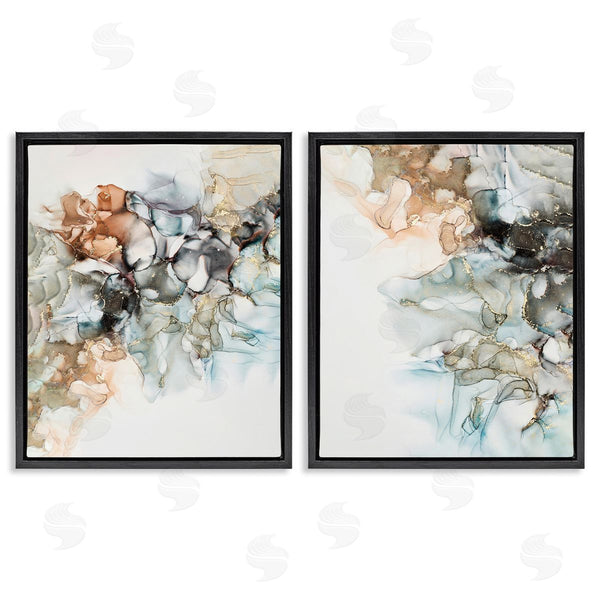 Stupell Industries Incado | Abstract Alcohol Ink Blue Copper Wall Art
