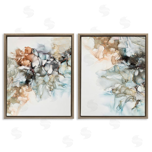 Stupell Industries Incado | Abstract Alcohol Ink Blue Copper Wall Art