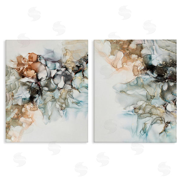 stupell industries Incado | Abstract Alcohol Ink Blue Copper Wall Art