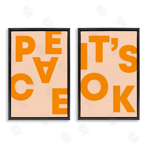 Stupell Industries Incado | Peace It's Ok Orange Wall Art