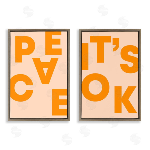 Stupell Industries Incado | Peace It's Ok Orange Wall Art