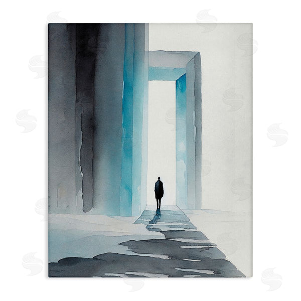 stupell industries Incado | Person with Snowy Doorway