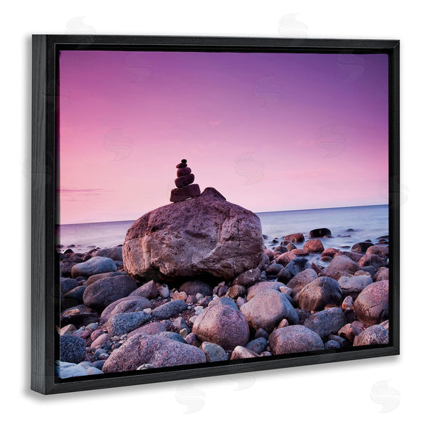 Stupell Industries Incado | Stacked Rocks On Shore Wall Art