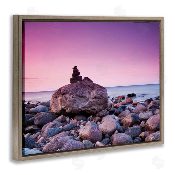 Stupell Industries Incado | Stacked Rocks On Shore Wall Art
