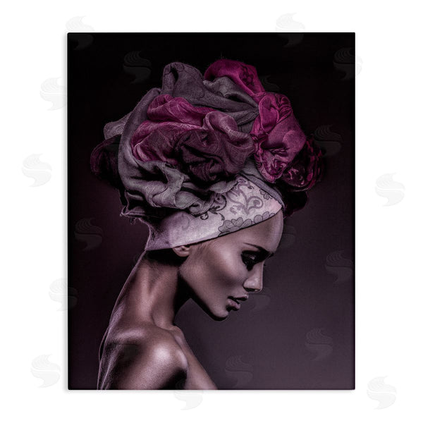 stupell industries Incado | Woman Floral Headwrap Portrait Wall Art