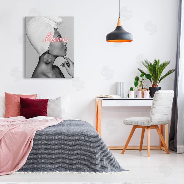 Stupell Industries Incado | Woman Portrait Pink Love Phrase Wall Art