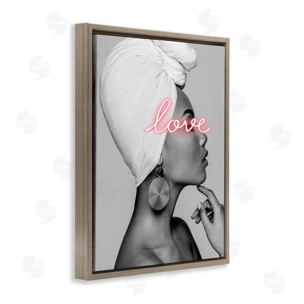 Stupell Industries Incado | Woman Portrait Pink Love Phrase Wall Art