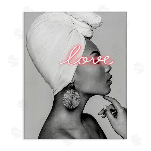 stupell industries Incado | Woman Portrait Pink Love Phrase Wall Art