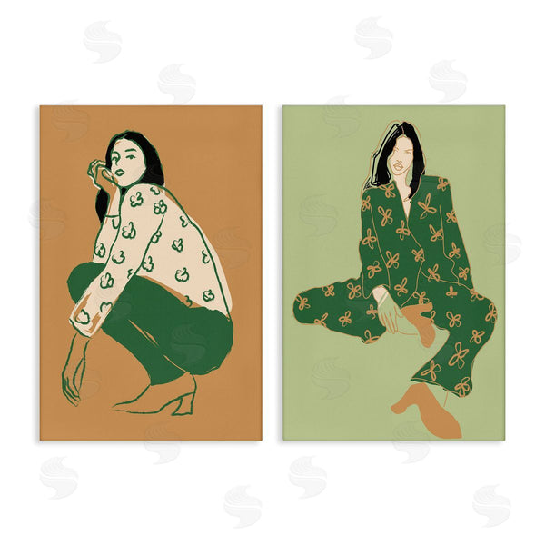 stupell industries Incado | Woman Stooping Sitting Pose Wall Art