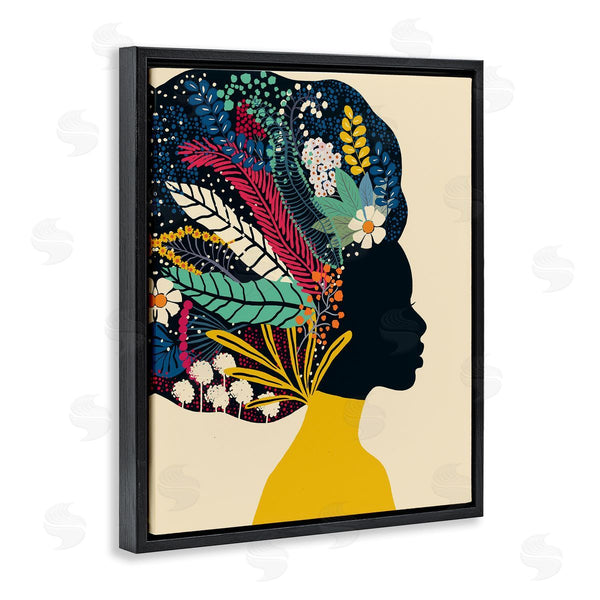 Stupell Industries Ioana Horvat | Bold Woman Botanical Blooms Motif Yellow Accent Wall Art
