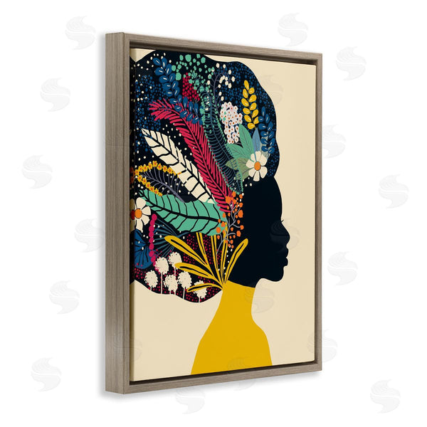 Stupell Industries Ioana Horvat | Bold Woman Botanical Blooms Motif Yellow Accent Wall Art
