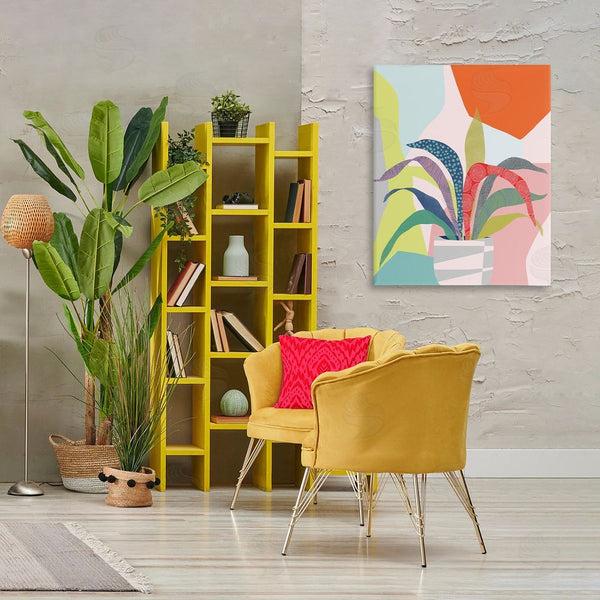 Stupell Industries Ioana Horvat | Modern Geometric Plant Leaves Wall Art