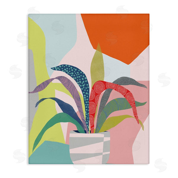 stupell industries Ioana Horvat | Modern Geometric Plant Leaves Wall Art