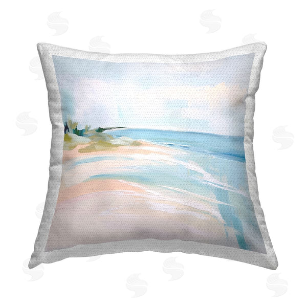 Stupell Industries Irena Orlov | Abstract Beach Edge Printed Throw Pillow