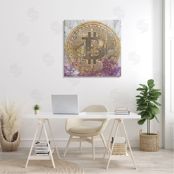 Stupell Industries Irena Orlov | Abstract Bitcoin Logo Collage Wall Art