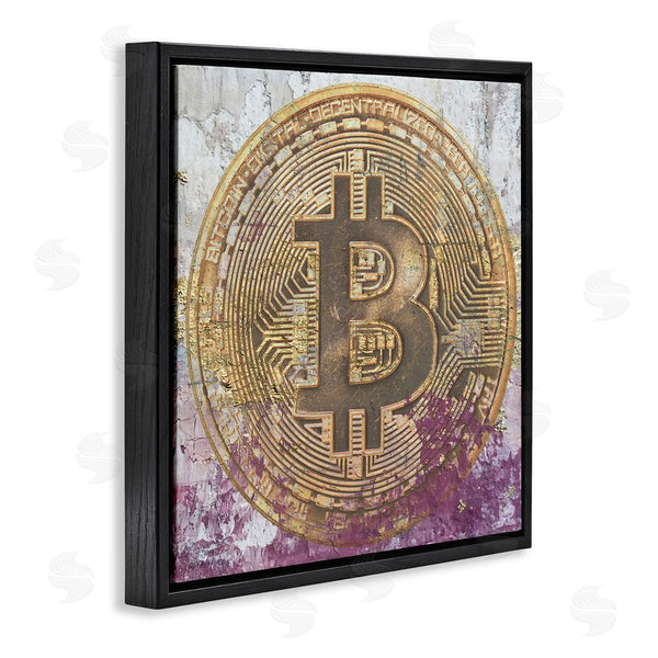 Stupell Industries Irena Orlov | Abstract Bitcoin Logo Collage Wall Art