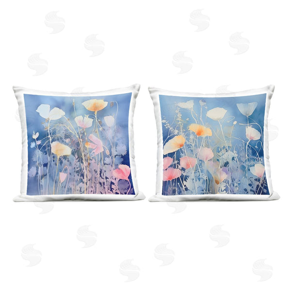 Stupell Industries Irena Orlov | Abstract Blue Flower Layers Printed Throw Pillow Set