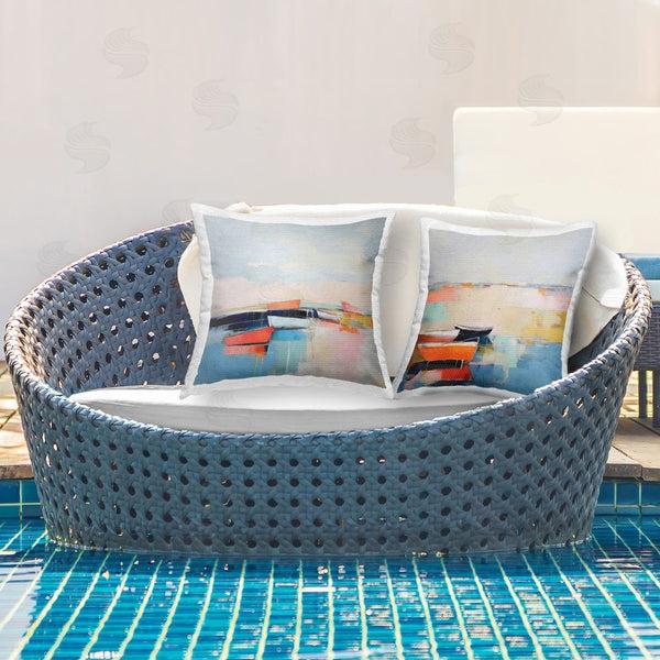 Stupell Industries Irena Orlov | Abstract Boat Reflections Printed Throw Pillow Set