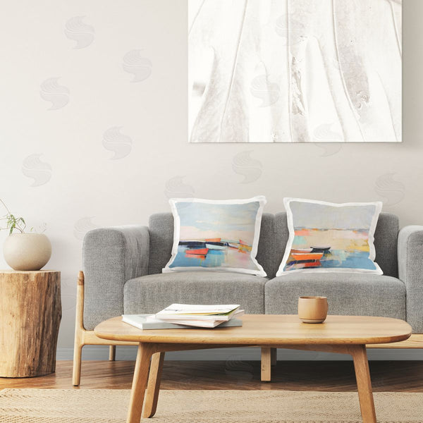 stupell industries Irena Orlov | Abstract Boat Reflections Printed Throw Pillow Set