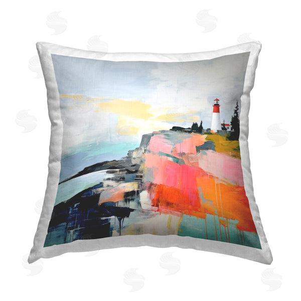 stupell industries Irena Orlov | Abstract Coastal Lighthouse Printed Throw Pillow