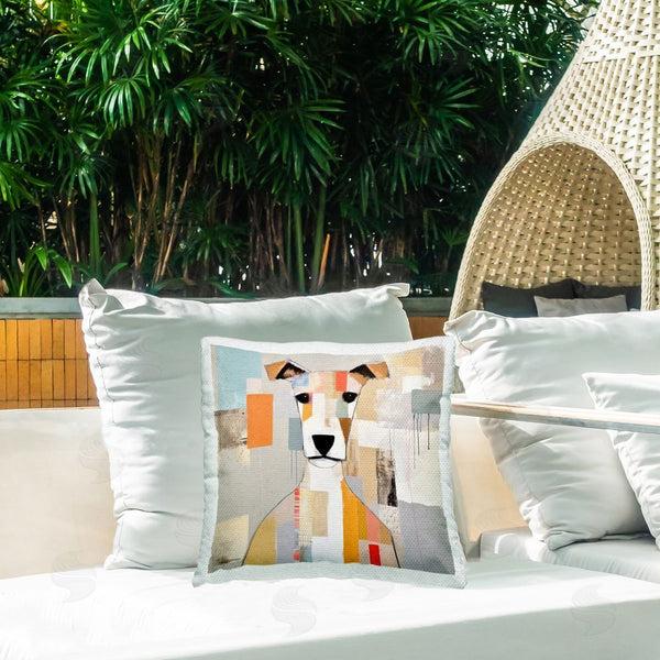 Stupell Industries Irena Orlov | Abstract Dog Portrait Printed Throw Pillow
