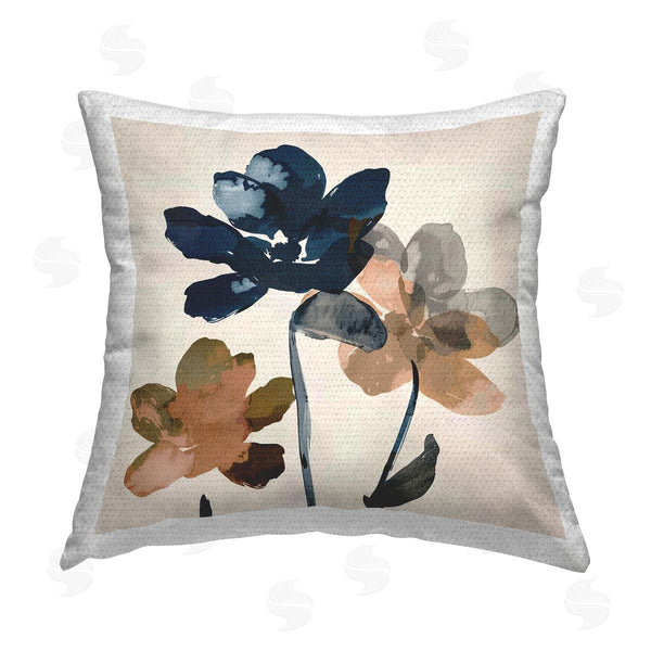 Stupell Industries Irena Orlov | Abstract Earth Tone Blooms Printed Throw Pillow