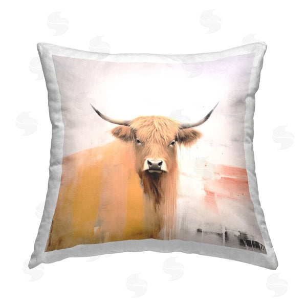 stupell industries Irena Orlov | Abstract Farm Cattle Printed Throw Pillow