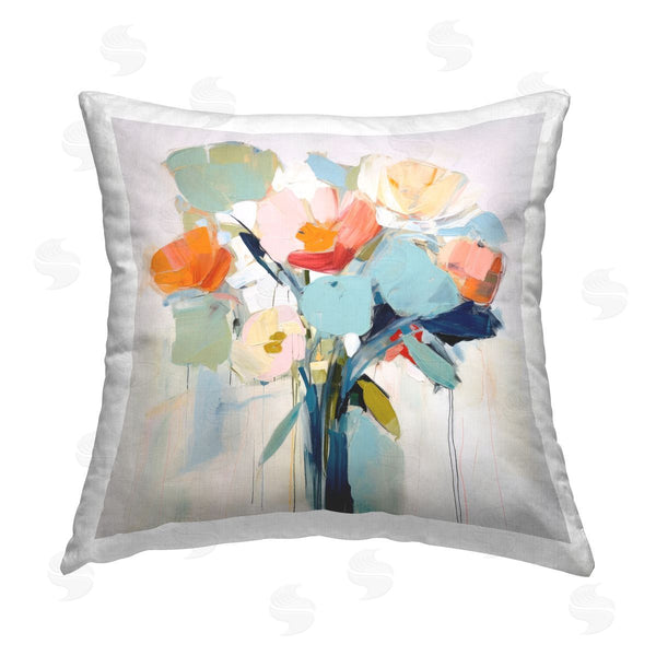 stupell industries Irena Orlov | Abstract Floral Arrangement Abstract Flower Bouquet Printed Throw Pillow