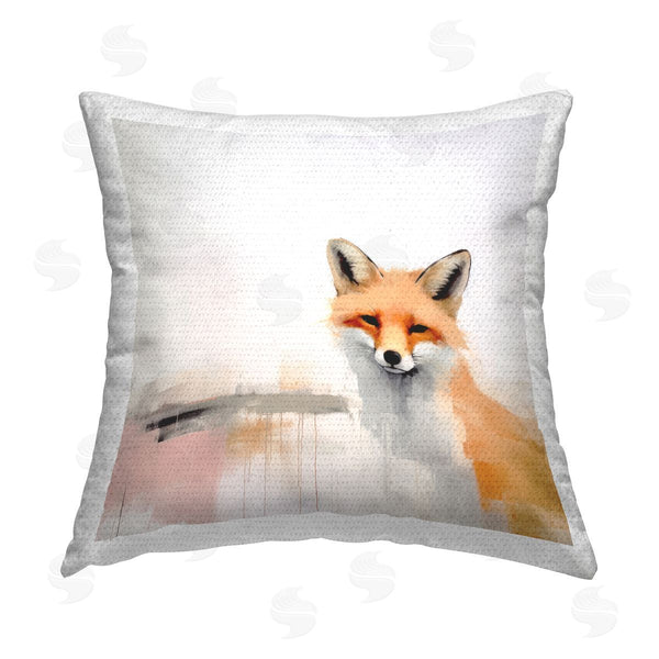 Stupell Industries Irena Orlov | Abstract Fox Wildlife Printed Throw Pillow