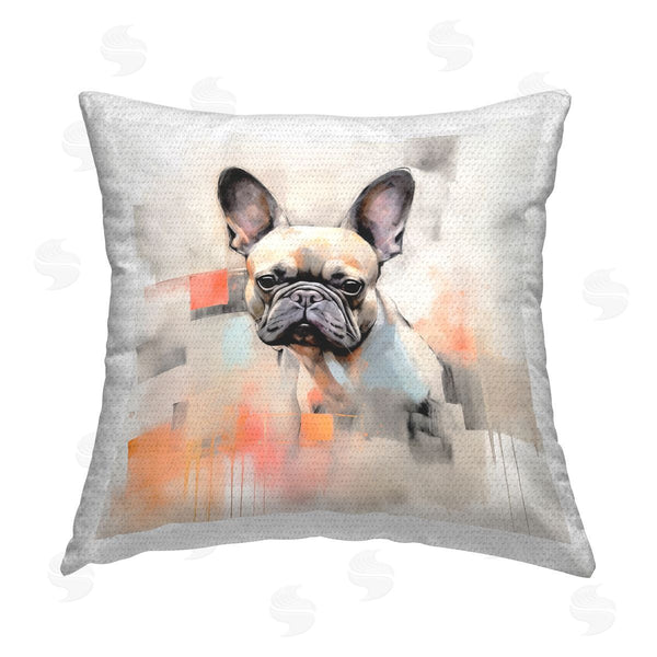 Stupell Industries Irena Orlov | Abstract French Bulldog Printed Throw Pillow