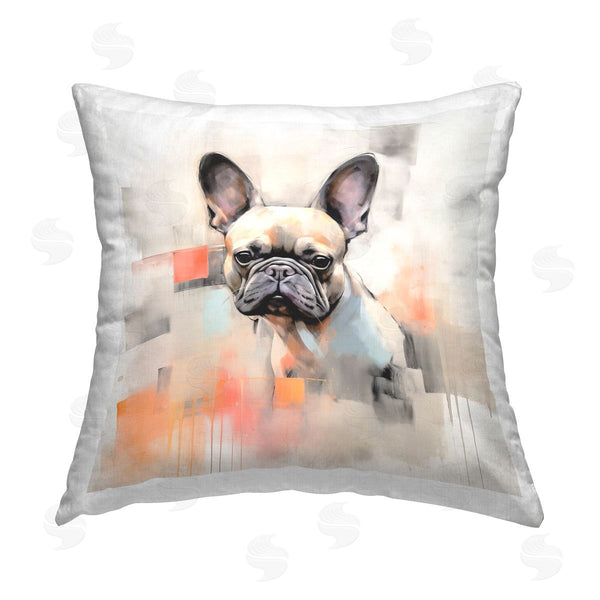 stupell industries Irena Orlov | Abstract French Bulldog Printed Throw Pillow