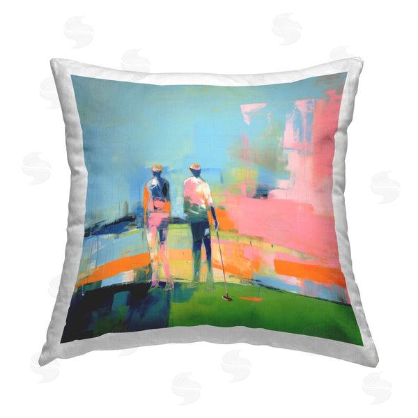 stupell industries Irena Orlov | Abstract Golfing Scene Printed Throw Pillow
