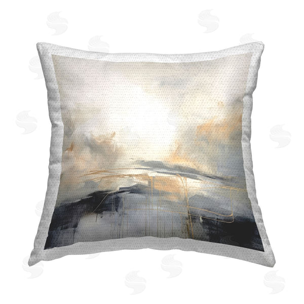 Stupell Industries Irena Orlov | Abstract Grey Landscape Printed Throw Pillow
