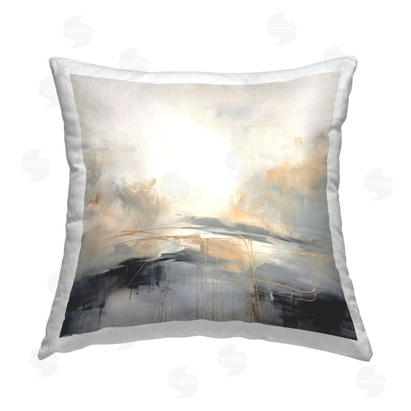stupell industries Irena Orlov | Abstract Grey Landscape Printed Throw Pillow