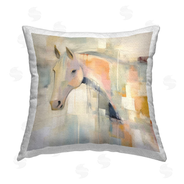 Stupell Industries Irena Orlov | Abstract Hued Horse Printed Throw Pillow