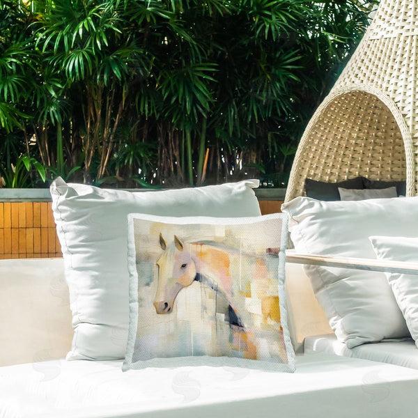 Stupell Industries Irena Orlov | Abstract Hued Horse Printed Throw Pillow
