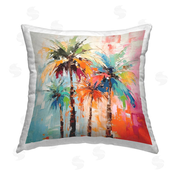 stupell industries Irena Orlov | Abstract Hued Palms Printed Throw Pillow