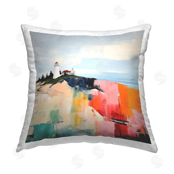 stupell industries Irena Orlov | Abstract Lighthouse Scenery Printed Throw Pillow