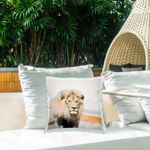 Stupell Industries Irena Orlov | Abstract Lion Wildlife Printed Throw Pillow
