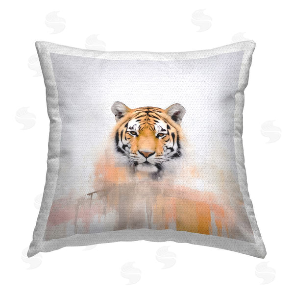 Stupell Industries Irena Orlov | Abstract Modern Tiger Printed Throw Pillow