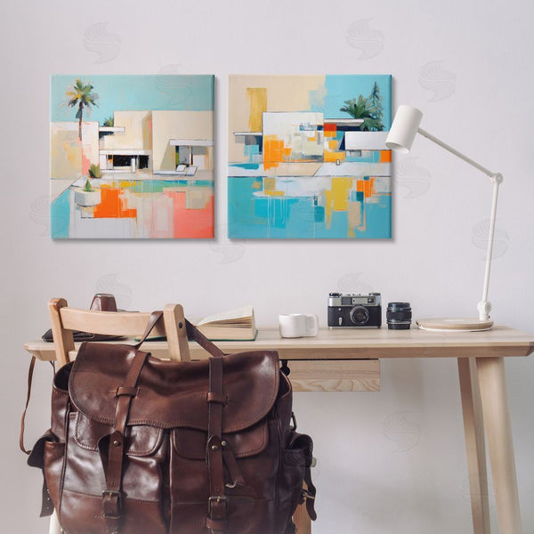 Stupell Industries Irena Orlov | Abstract Modern Tropical House Wall Art