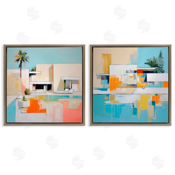 Stupell Industries Irena Orlov | Abstract Modern Tropical House Wall Art