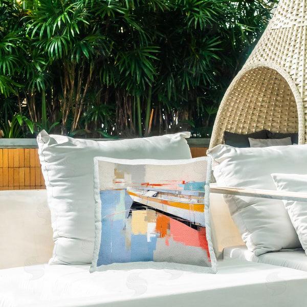 Stupell Industries Irena Orlov | Abstract Nautical Boat Printed Throw Pillow
