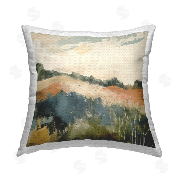 Stupell Industries Irena Orlov | Abstract Neutral Landscape Printed Throw Pillow